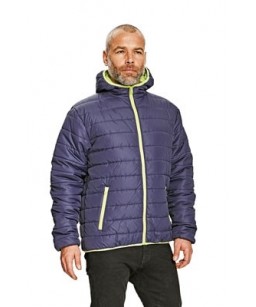 Stepēta ziemas vīriešu jaka ar kapuci, vēju un ūdens atgrūdošs audums, FIRTH