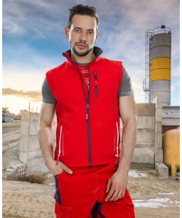 Softshell auduma veste VISION, sarkana