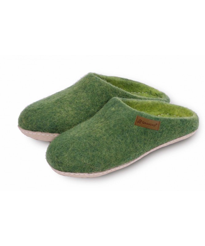 Vilnonės šlepetės GEOSTEP, žalia Vilnonės šlepetės GEOSTEP, žalia