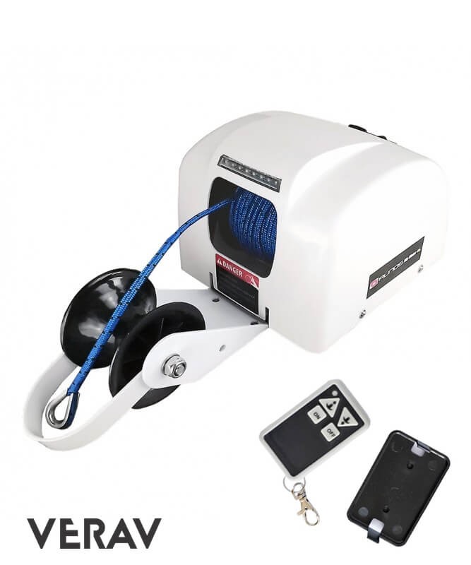 Electric Anchor Winch BIG WATER, with remote control + anchor free fall function