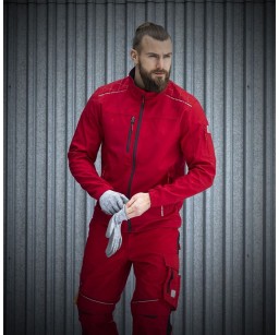 Softshell megztinis nuo vėjo VISON RED
 vandeniui ir vėjui atsparus audinys dėl ElasticTech technologijos