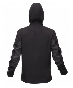 Lengvas, minkštas interjeras ir kvėpuojanti softshell striukė su gobtuvu RYSON PLUS, spalva: juoda