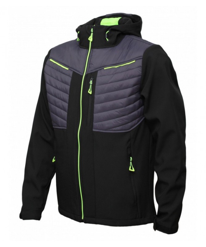 Viegla un elpojoša softshell jaka ar kapuci Roxon, melna/ pelēkizila Viegla un elpojoša softshell jaka ar kapuci Roxon, melna/ pelēkizila