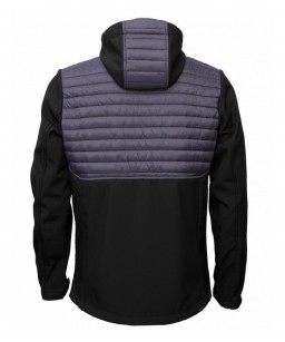 Lengva ir kvėpuojanti softshell striukė su gobtuvu Roxon, juoda/pilkai mėlyna