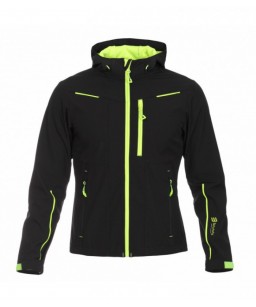 Softshell moteriška striukė su gobtuvu OLYMPIA, juoda
