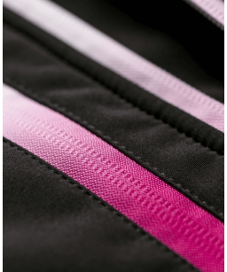 CREATRON moteriška Softshell striukė su gobtuvu, juoda/rožinė/balta