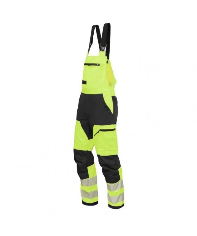Puskombinezons BoSafety BP-MASHUP-RC-C2-0402 ar elastīgām detaļām, dzeltens/melns