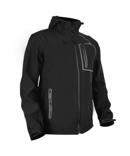 Softshell vēja un mitrumu izturīga jaka ar kapuci.
